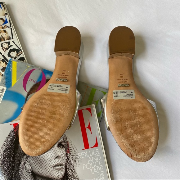 SCHUTZ ‘Elke’ Mirrored Slide Sandal Heel - Picture 10 of 10